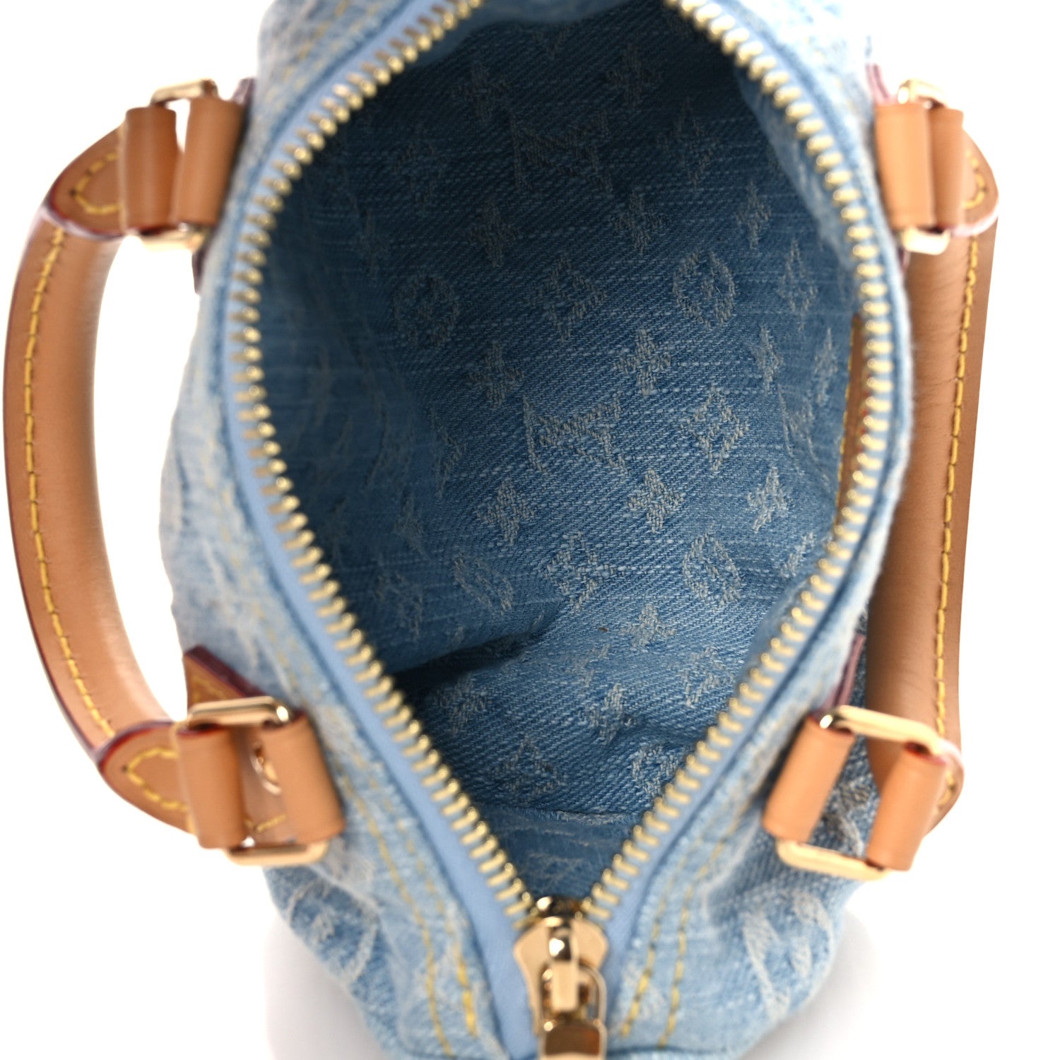 Louis Vuitton Monogram Denim Nano Speedy Sky Blue 5 of 9