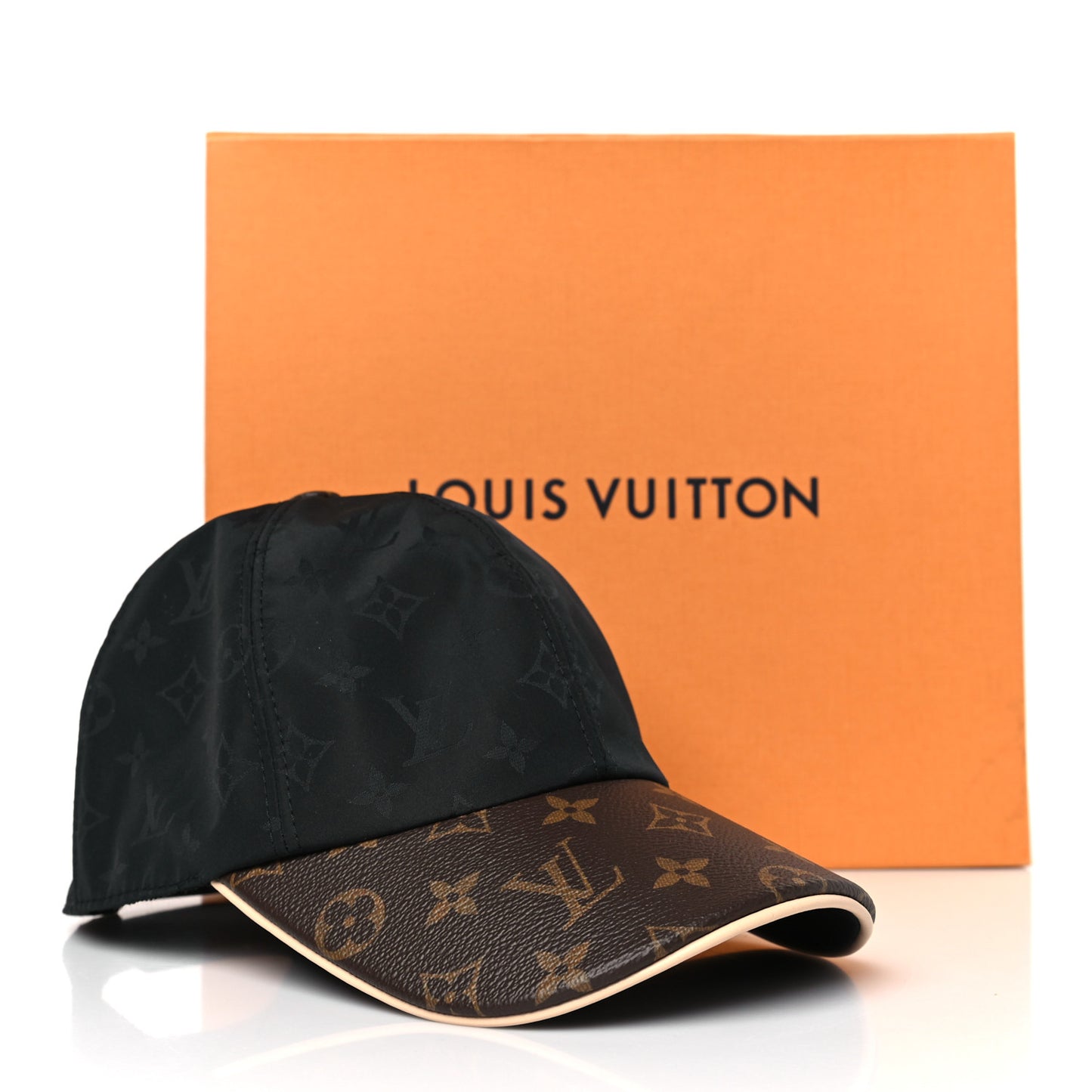 Polyester Silk Monogram LV Get Ready Cap M Black