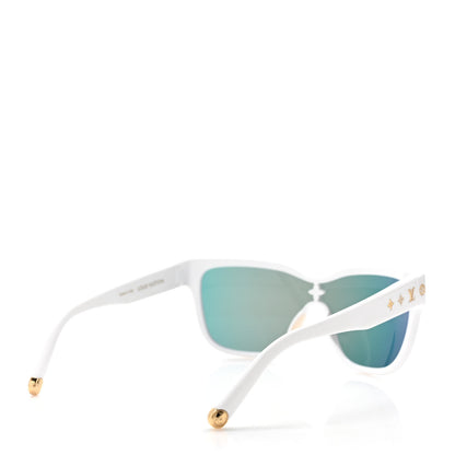 Louis Vuitton Nylon LV Shadow Square Sunglasses Z1845U White 4 of 6