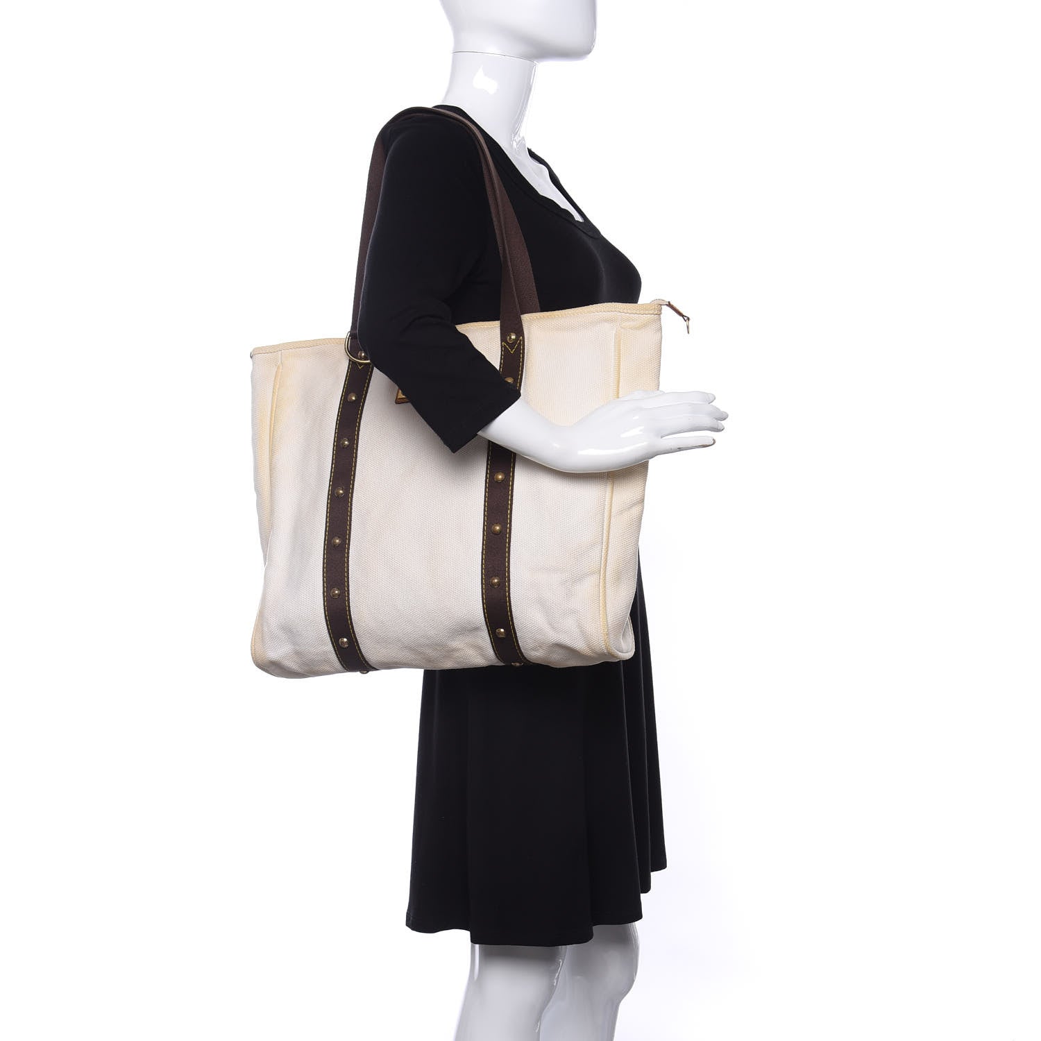 Louis Vuitton Toile Antigua Cabas GM Tote White 2 of 8