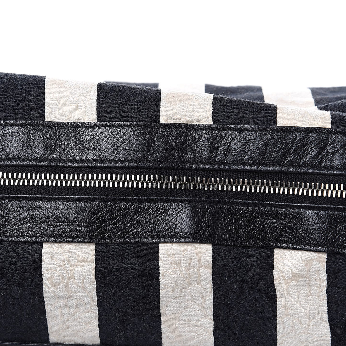 Agneau Damask Stripe Courier Black White