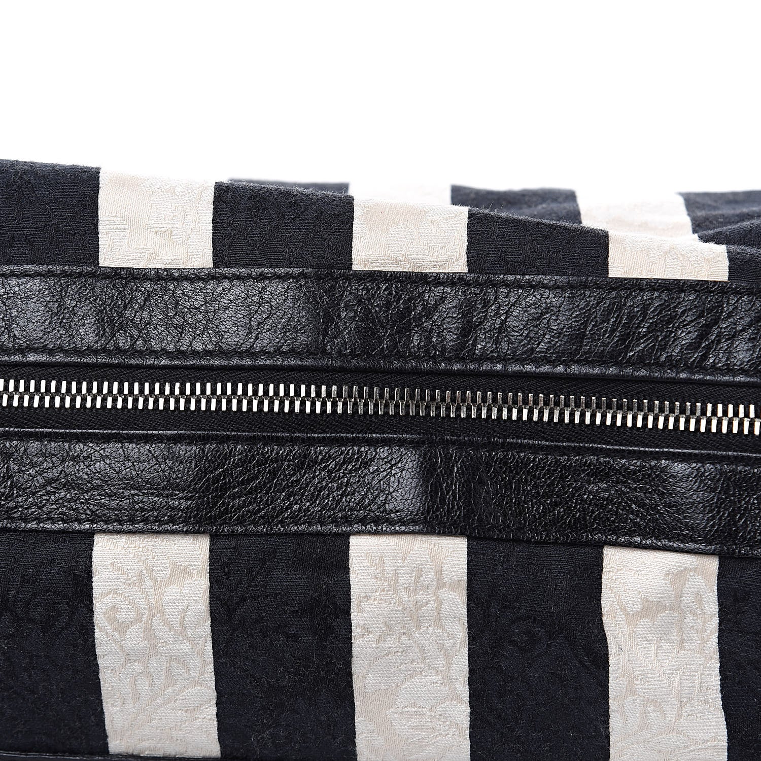 Balenciaga Agneau Damask Stripe Courier Black White 13 of 15