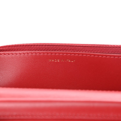 Chanel Caviar Camellia Embossed Wallet On Chain WOC Red 7 of 12