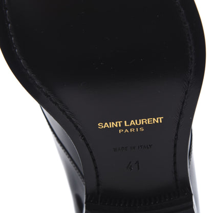 Saint Laurent Patent Calfskin Mens Smoking 25 Derby Lace Up Shoes 41 Black 6 of 10