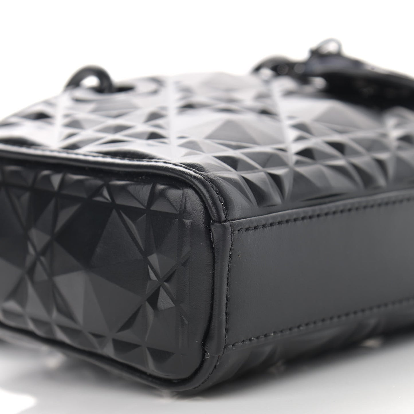 Calfskin Cannage Diamond Micro Lady D-Joy Black