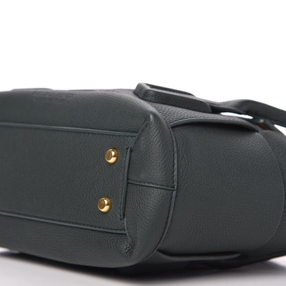 Bottega Veneta Grained Calfskin Maxi Intrecciato Small Arco Pine Green 7 of 8