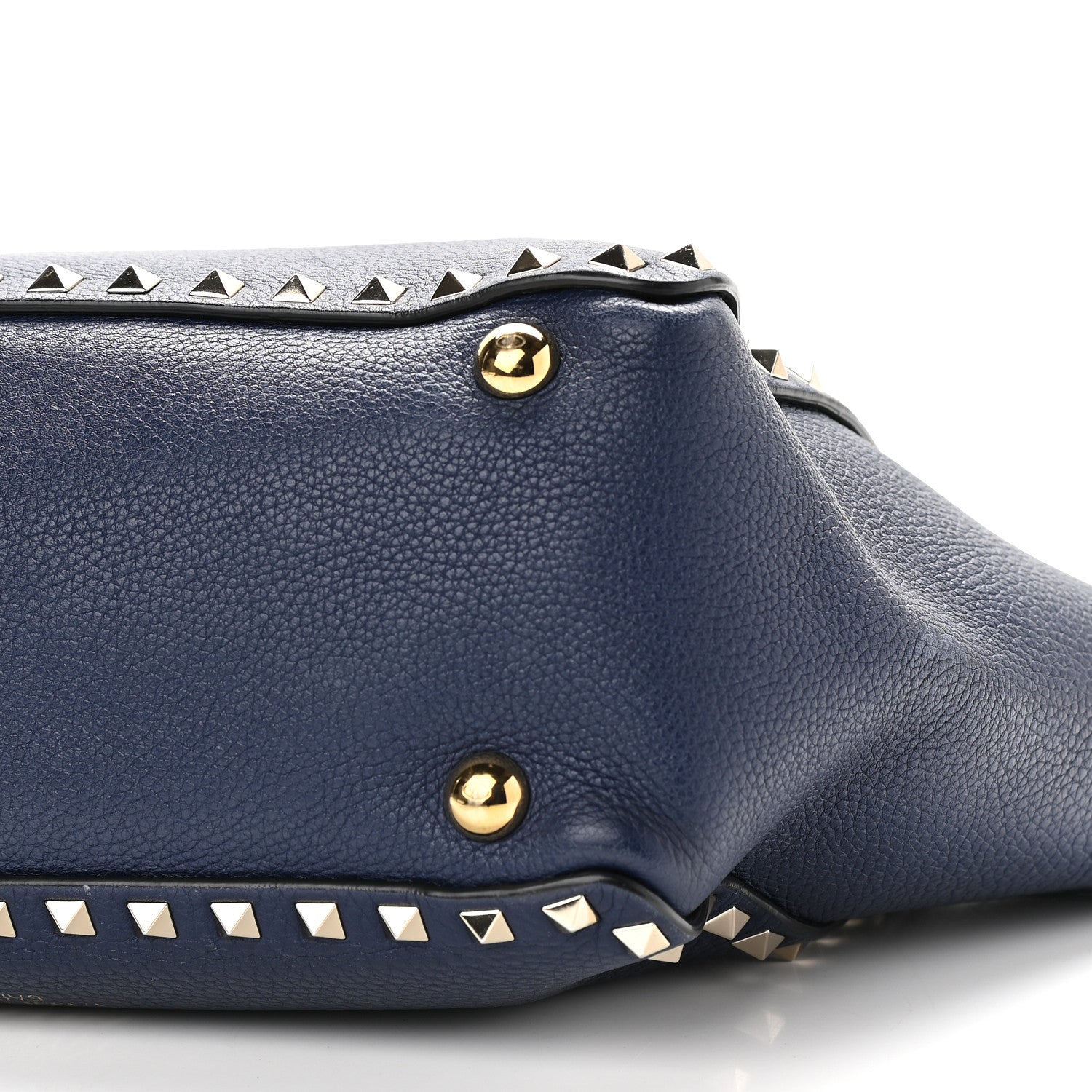 Valentino Garavani Vitello Small Rockstud Tote Marine 8 of 8