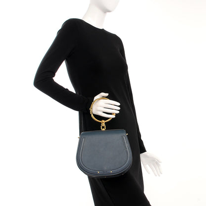 Chloe Calfskin Medium Nile Bracelet Bag Silver Blue 3 of 9