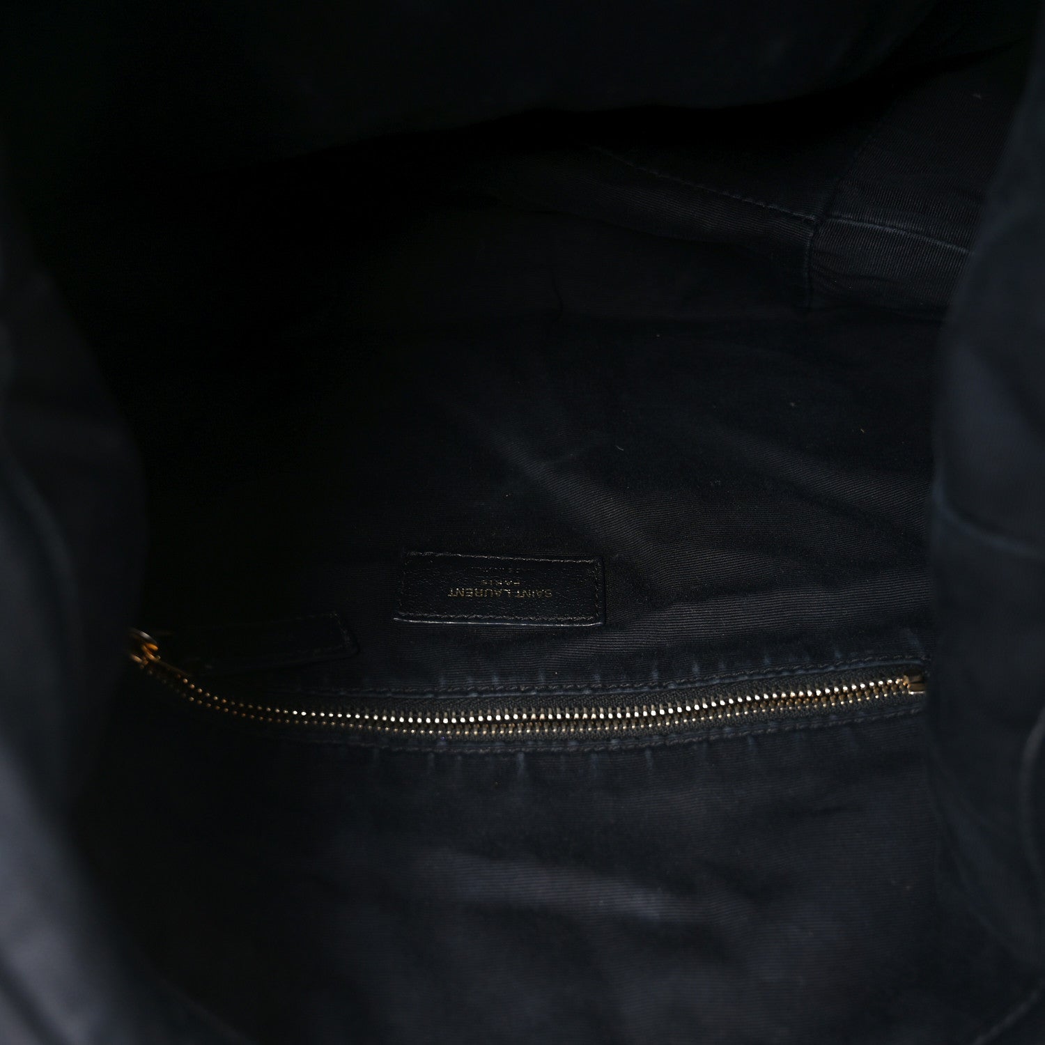 Saint Laurent Lambskin Charm Studded Teddy Drawstring Bag Black 5 of 10