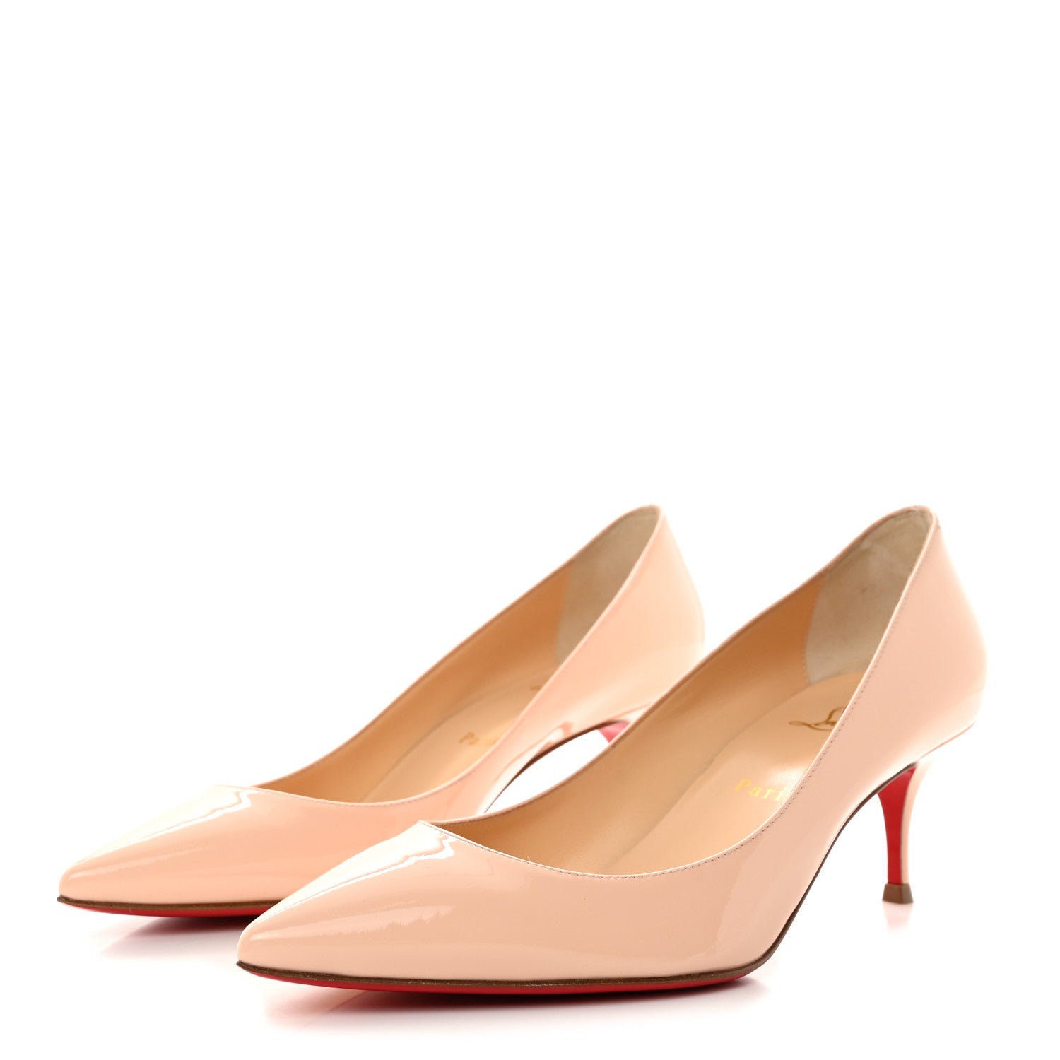 Christian Louboutin Patent Pigalle Follies 55 Pumps 38.5 Poudre 3 of 8