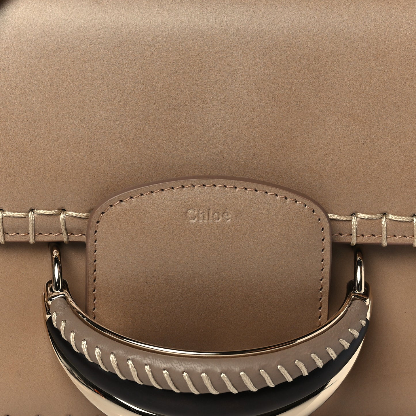 Calfskin Kattie Small Shoulder Bag Greyish Taupe