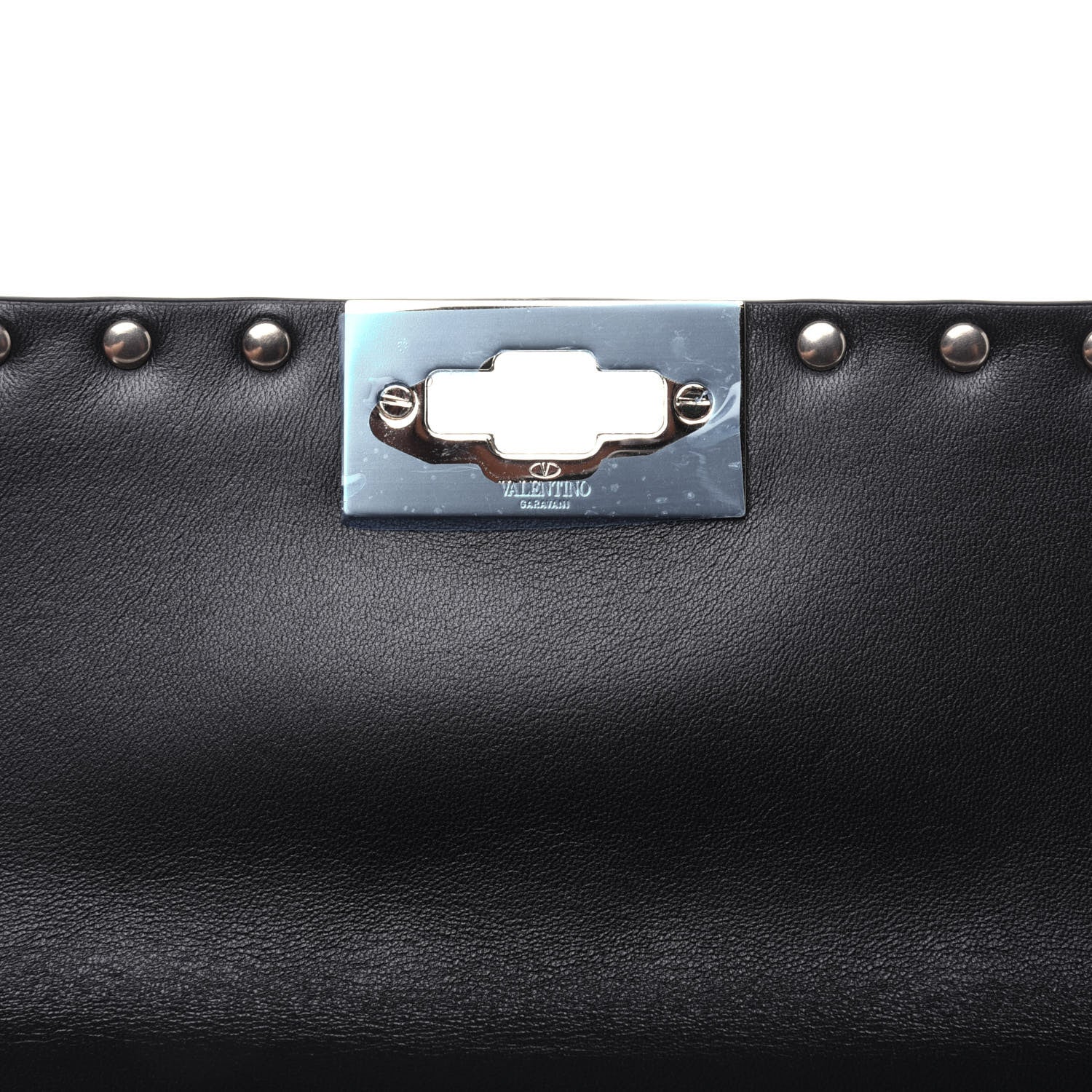 Valentino Garavani Lambskin Medium Rockstud Spike Shoulder Bag Black 10 of 13