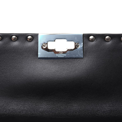 Valentino Garavani Lambskin Medium Rockstud Spike Shoulder Bag Black 10 of 13