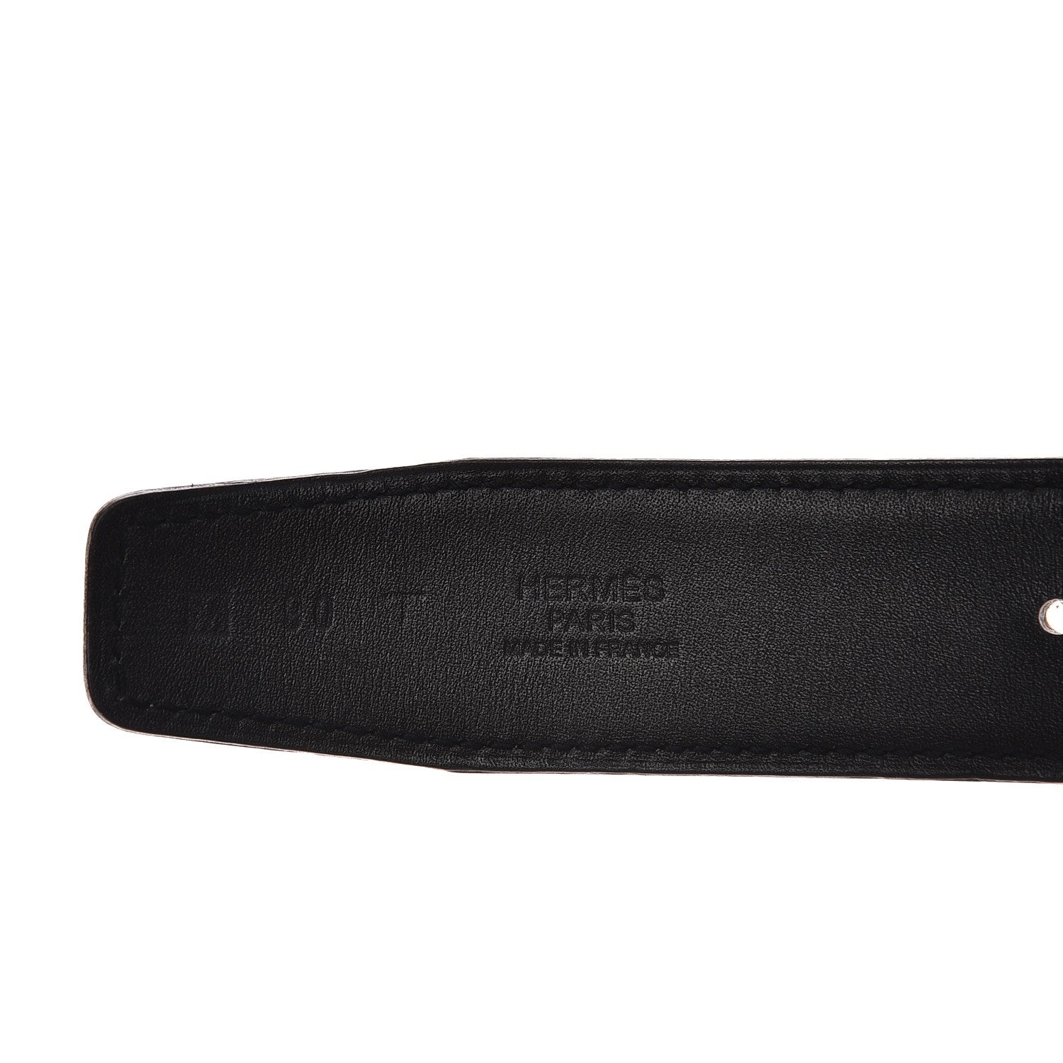 Hermes Barenia Chamonix 32mm Belt Strap 90 Fauve Black 4 of 9
