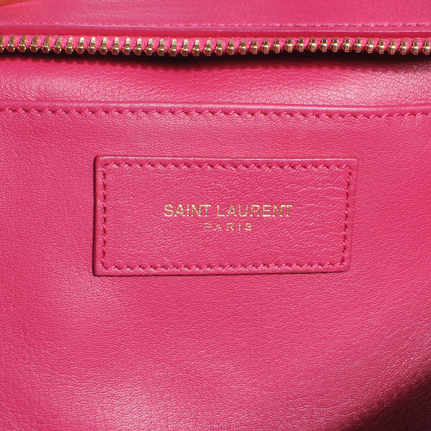 Leather Petit Cabas Y Chyc Tote Fuchsia