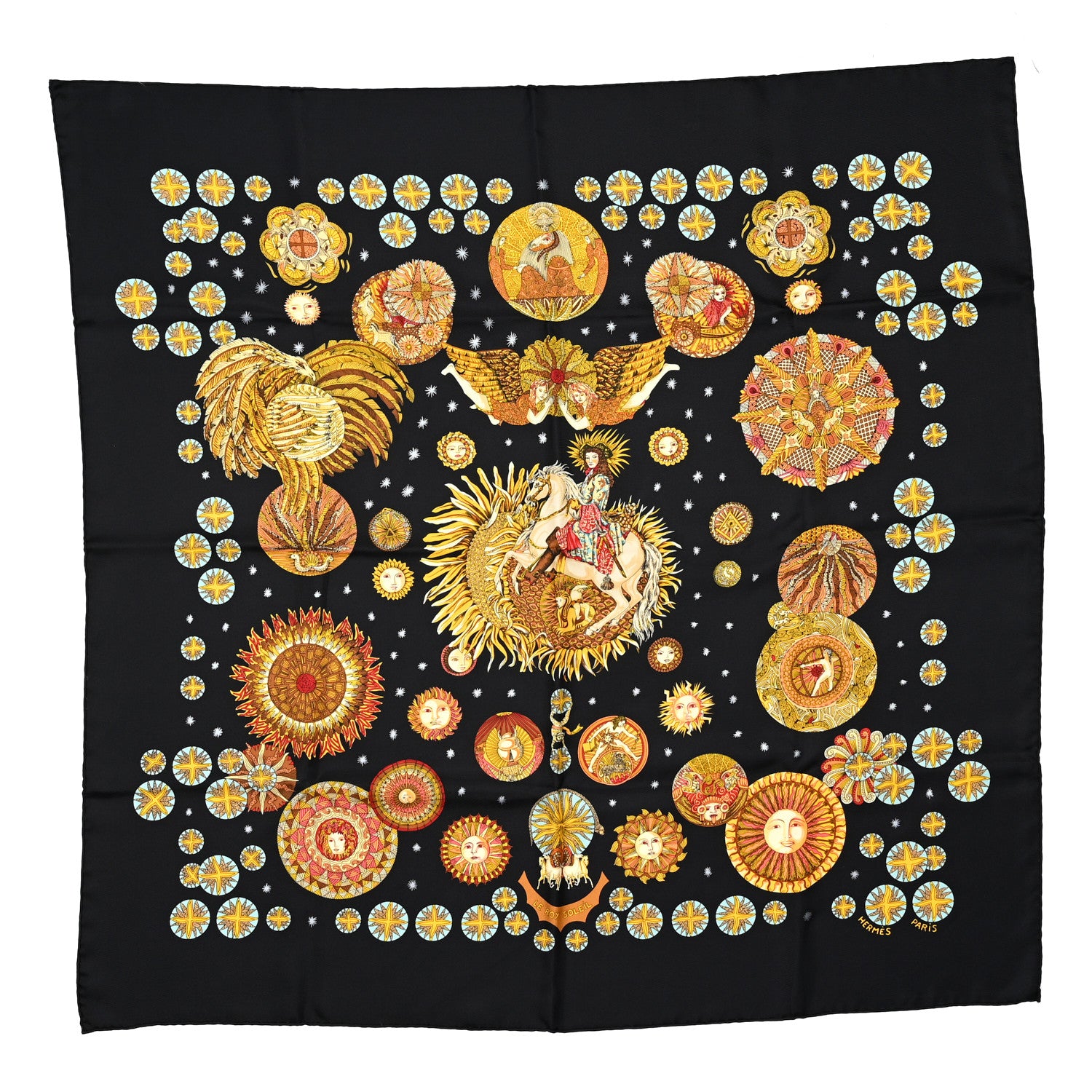 Hermes Silk Le Roy Soleil Scarf 90 1 of 6