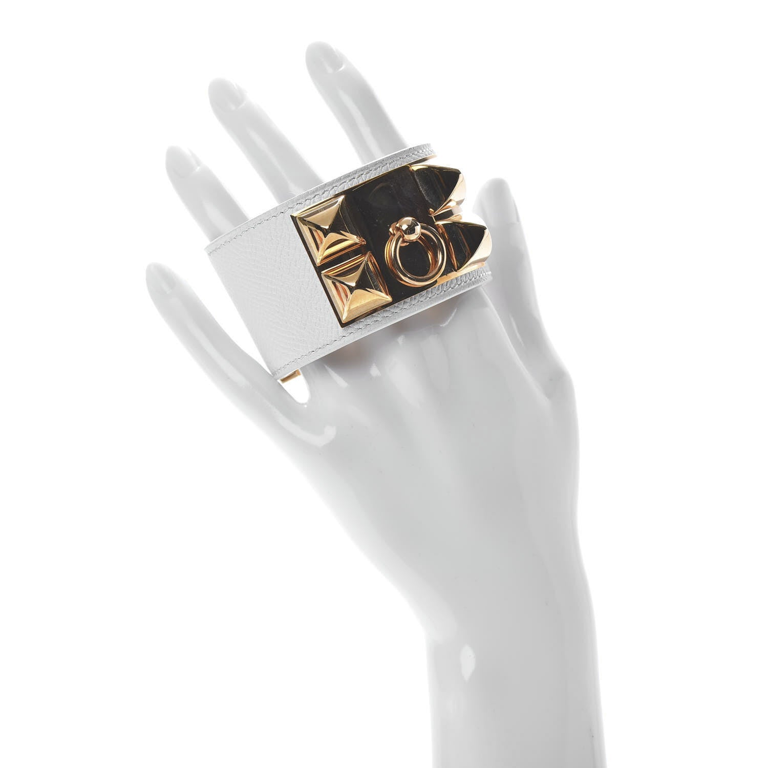 Hermes Epsom Collier de Chien CDC Bracelet T2 White 2 of 8