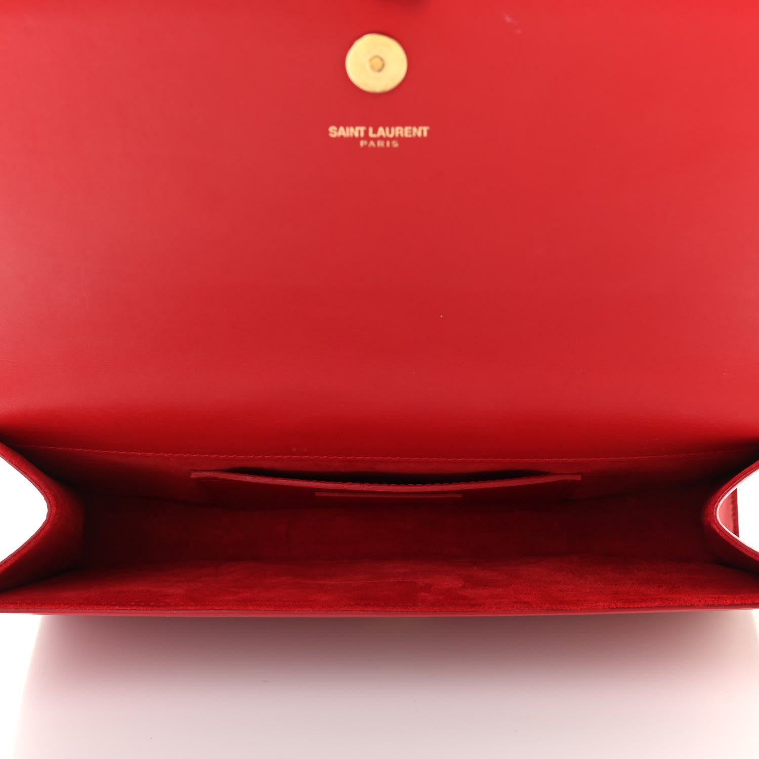 Saint Laurent Calfskin Classic Monogram Cassandre Clutch Rouge Orient 9 of 28