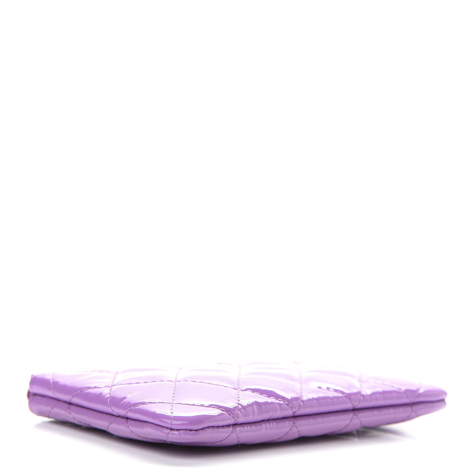 Chanel Patent Quilted Small Cosmetic Case Purple 4 of 8