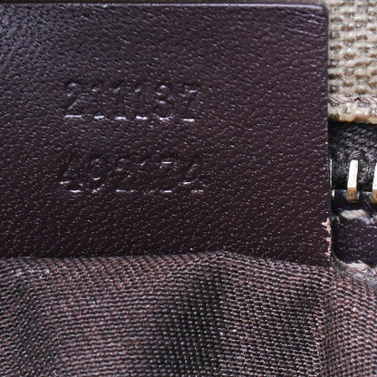 Gucci GG Supreme Monogram Medium Zippered Shopping Tote Dark Brown 10 of 20