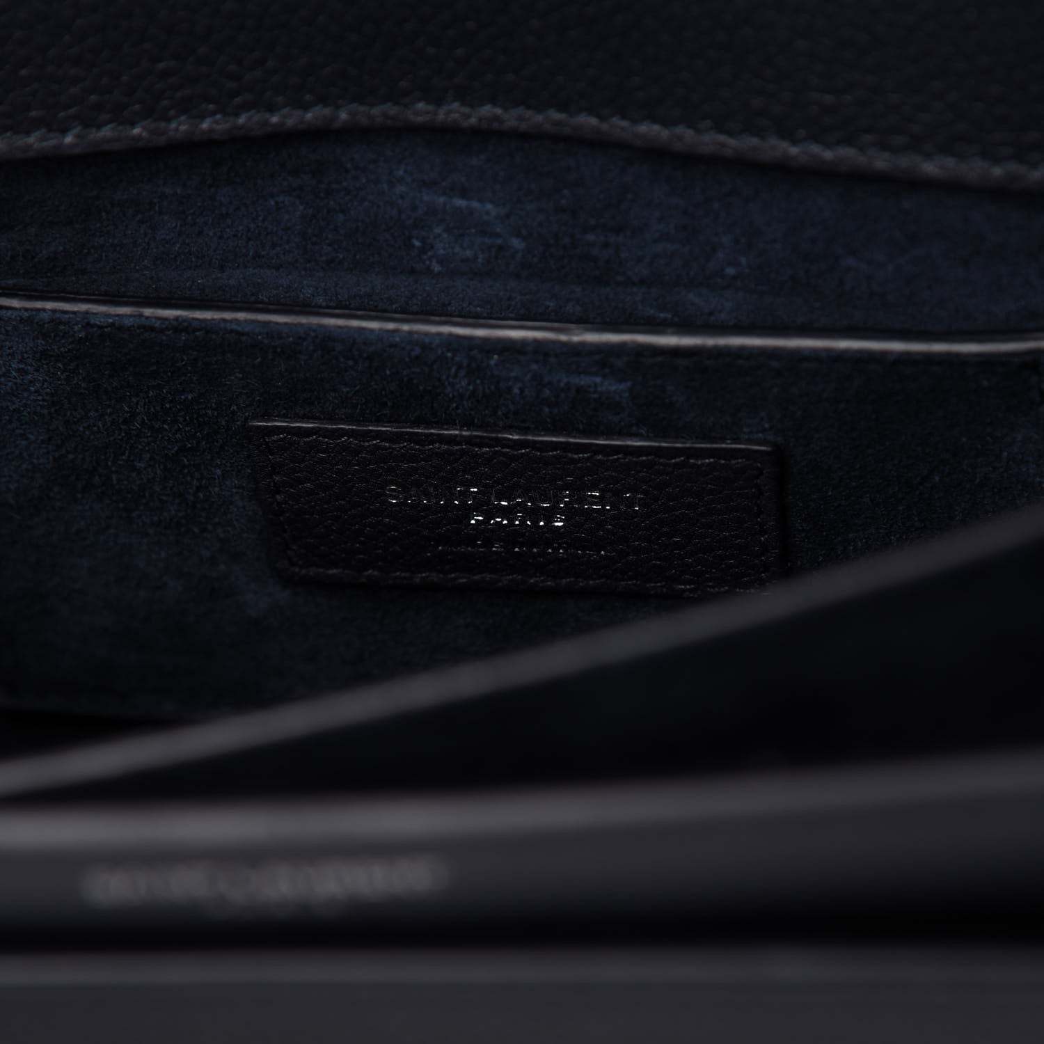 Saint Laurent Grained Calfskin Medium Monogram Sunset Navy Blue 8 of 13