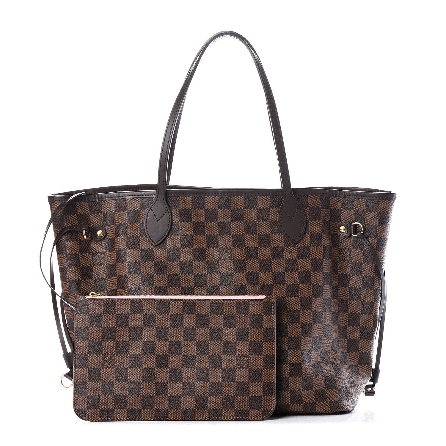 Louis Vuitton Damier Ebene Neo Neverfull MM Rose Ballerine 1 of 13