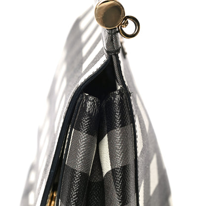 Dolce & Gabbana Dauphine Print Checker Medium Miss Sicily Satchel Black White 13 of 18