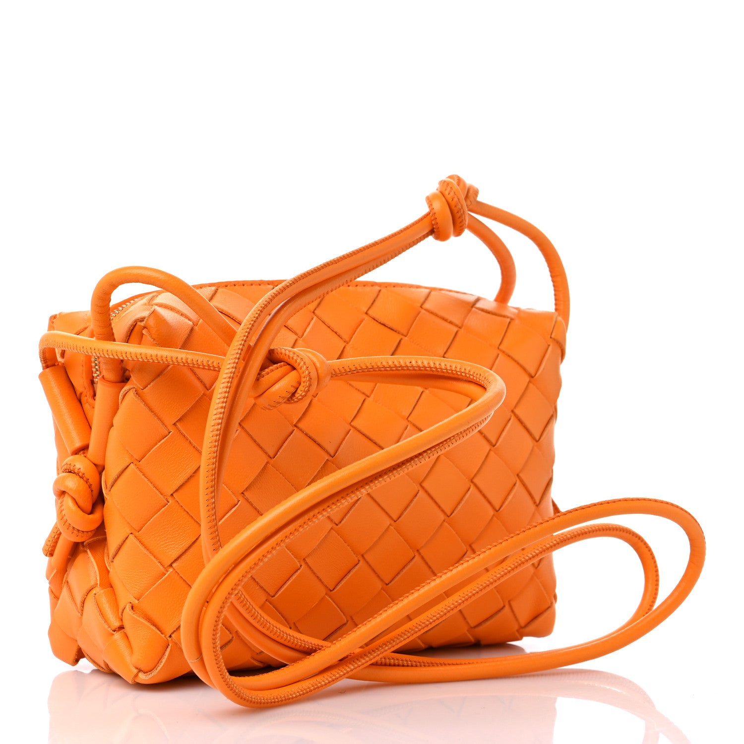 Bottega Veneta Nappa Intrecciato Mini Loop Camera Bag Tangerine 2 of 7