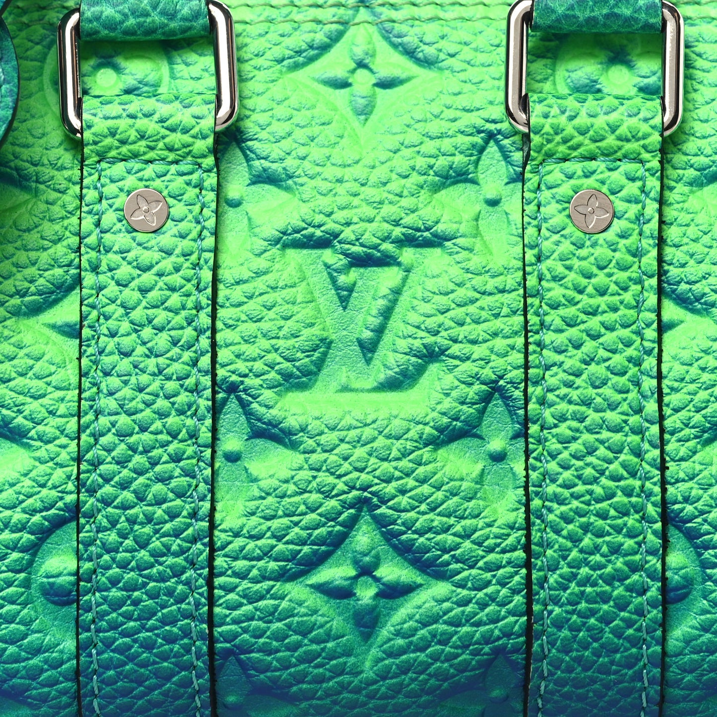 Taurillon Illusion Keepall XS Bleu Vert