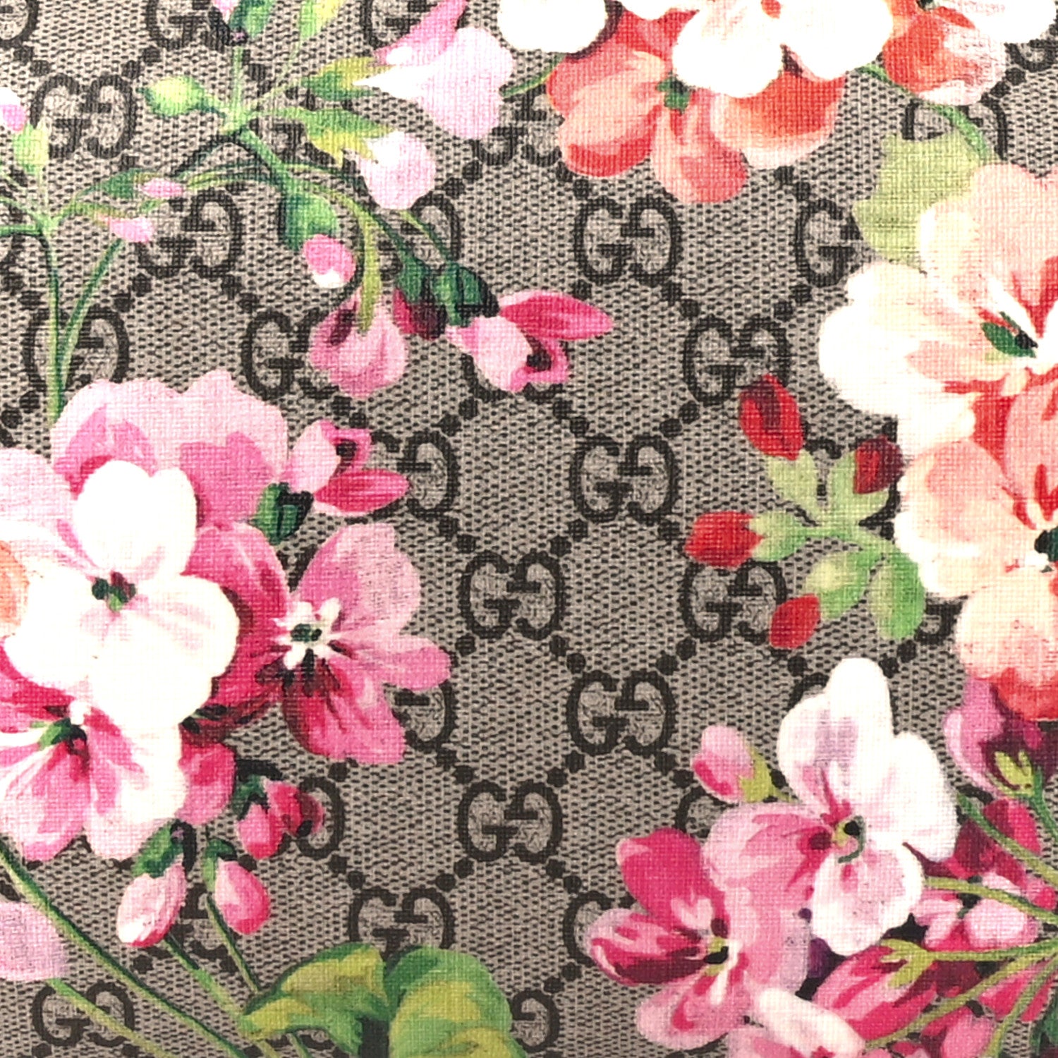 Gucci GG Supreme Monogram Blooms Medium Boston Beige Multicolor Dry Rose 9 of 14