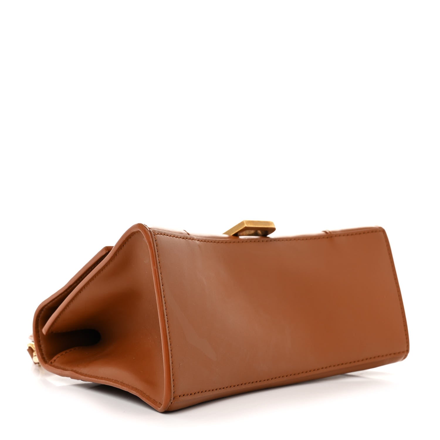 Balenciaga Shiny Box Calfskin Small Hourglass Top Handle Bag Camel 4 of 11
