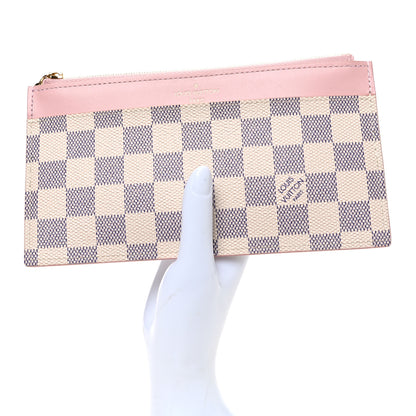 Louis Vuitton Damier Azur Slim Purse Rose Ballerine 2 of 6