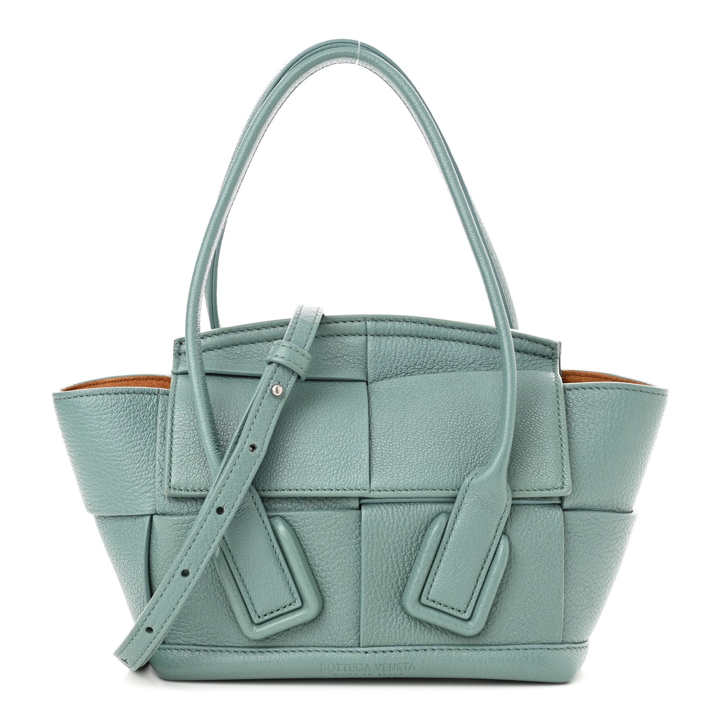 Grained Calfskin Maxi Intrecciato Arco 33 Blue