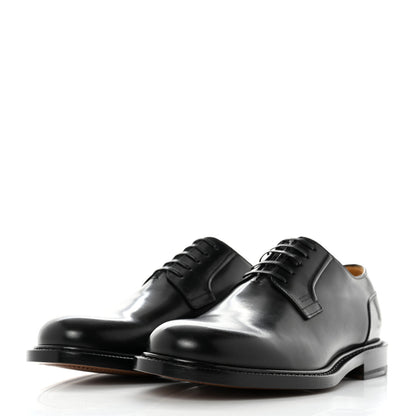 Christian Dior Polished Calfskin Mens Derby Shoe 38 Black 3 of 9