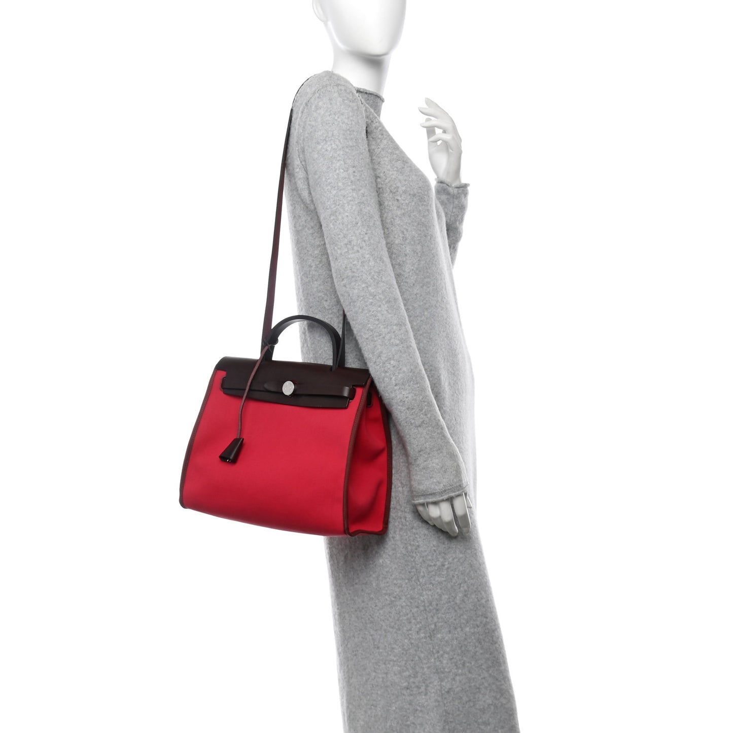 Vache Hunter Toile Herbag Zip 31 PM Rouge Venetian Rouge Sellier