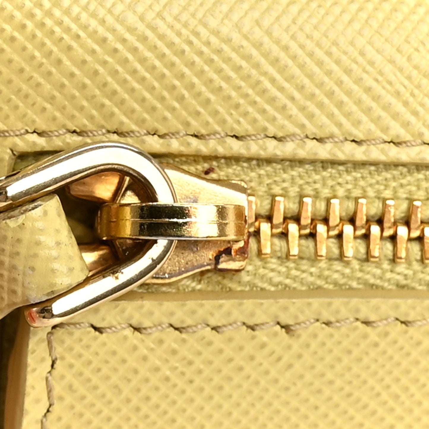 Saffiano Metal Bar Continental Flap Wallet Polline
