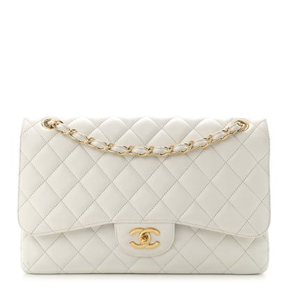 Chanel Caviar Quilted Jumbo Double Flap White 1 of 13