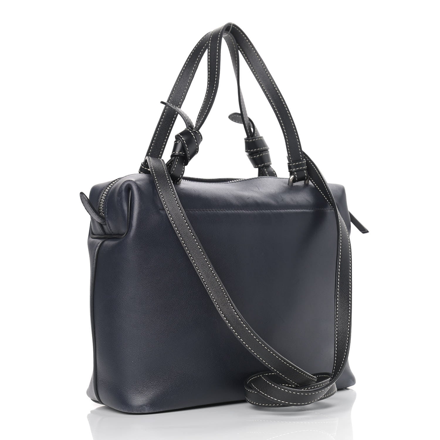 Celine Lambskin Small Soft Cube Satchel Navy 3 of 14