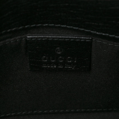 Gucci Monogram Web Horsebit Chain Clutch Black 5 of 8