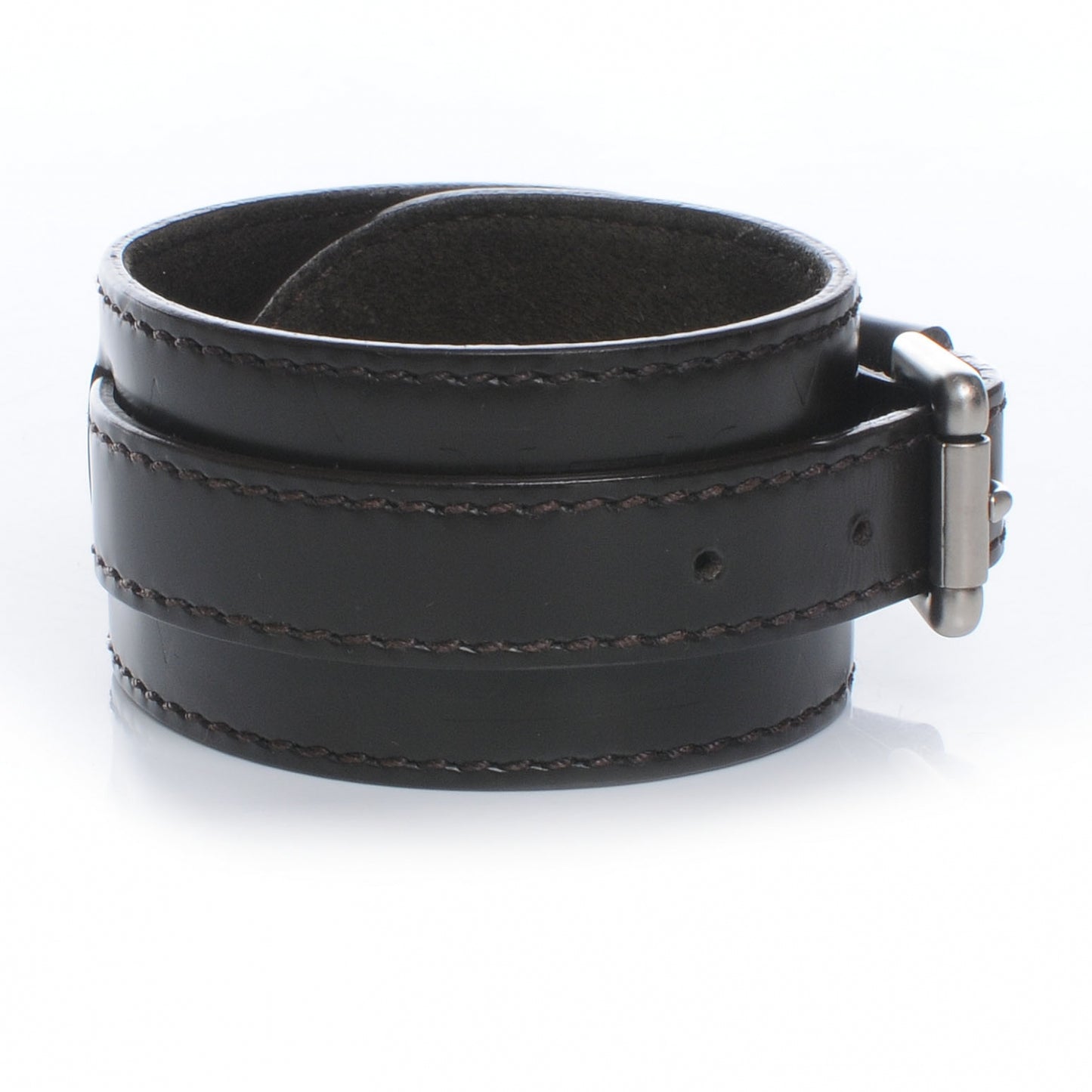 Glace Monogram Wrap Bracelet Cafe Brown