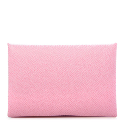 Hermes Epsom Calvi Card Case 5P Pink 1 of 7
