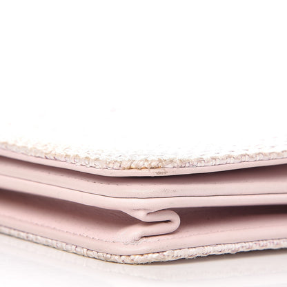 Chanel Woven Straw Deauville Wallet on Chain Pink 11 of 11