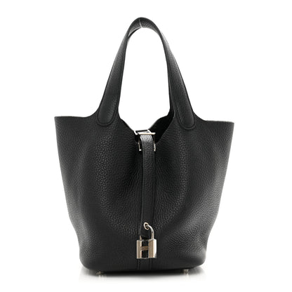 Hermes Taurillon Clemence Picotin Lock 18 PM Black 1 of 9