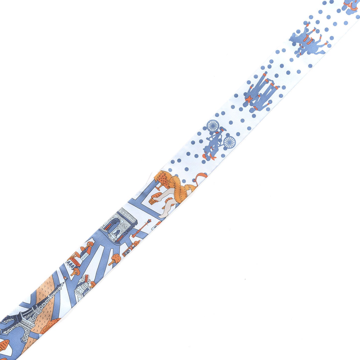 Silk Les Nouveaux Amoureux de Paris Twilly Ciel Blue Jean Orange