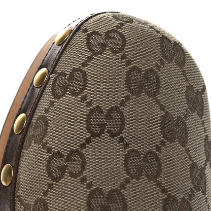 Gucci Monogram Goatskin Horsebit Clog Mules 40 Beige Ebony Brown Sugar 13 of 14