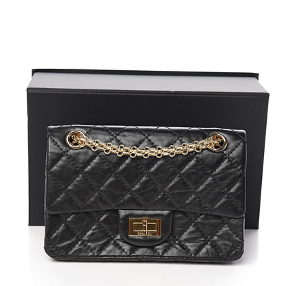 Chanel Aged Calfskin Quilted 2.55 Reissue Mini Flap Black 10 of 10