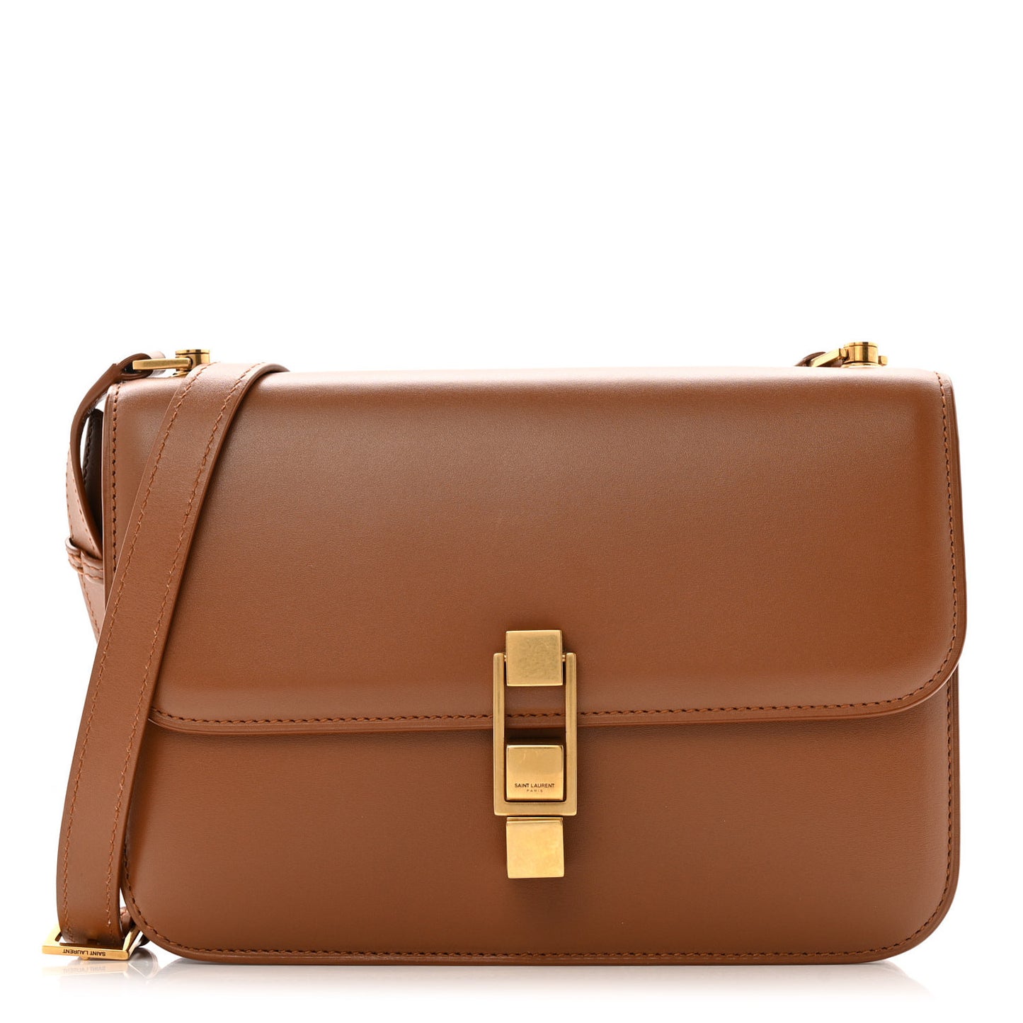 Smooth Calfskin Carre Satchel Brick