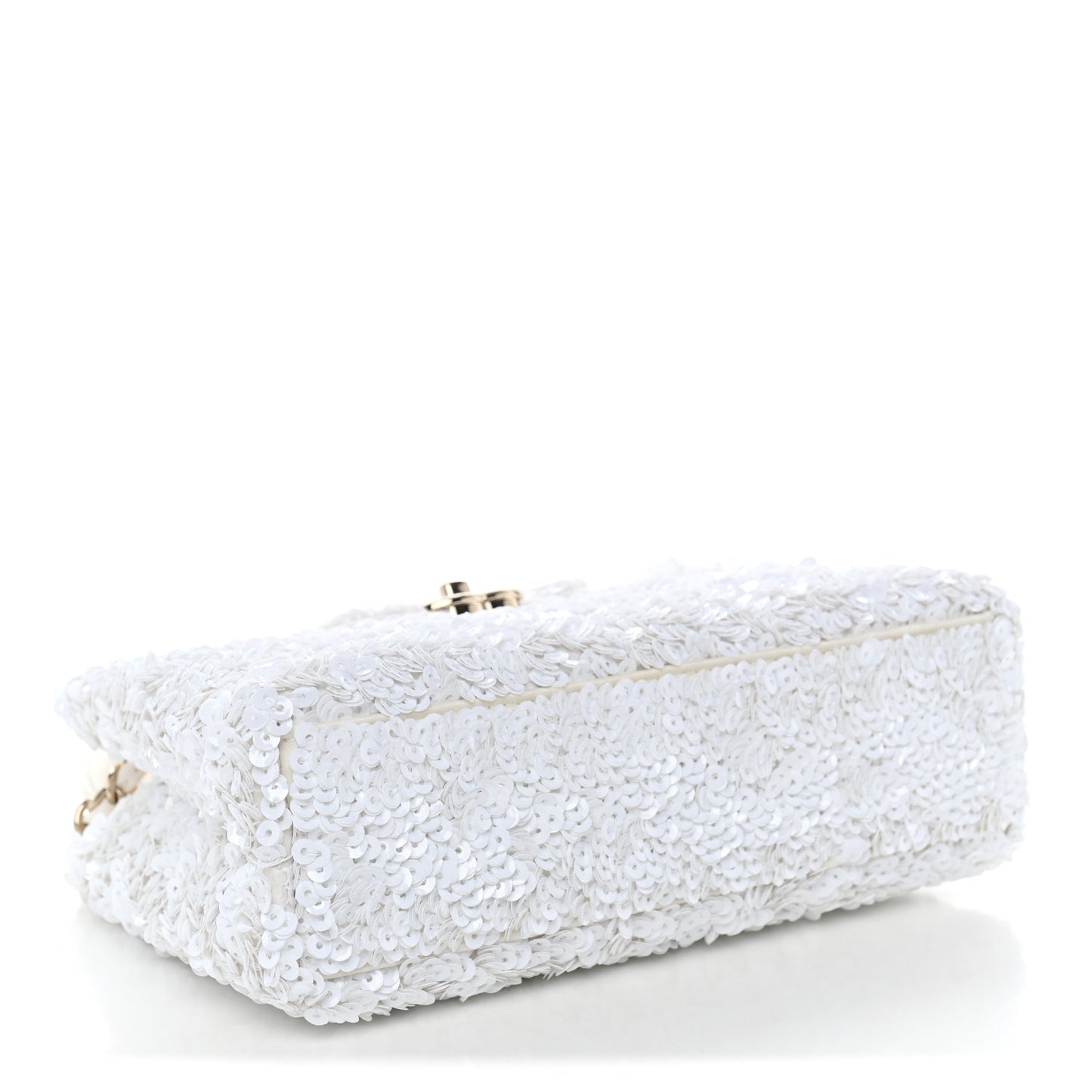 Sequin Nano Kelly Shopper White