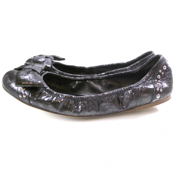Studded Ballet Flats 38.5 Pewter