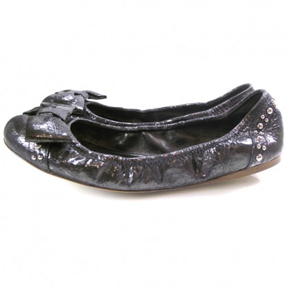 Miu Miu Studded Ballet Flats 38.5 Pewter 2 of 6
